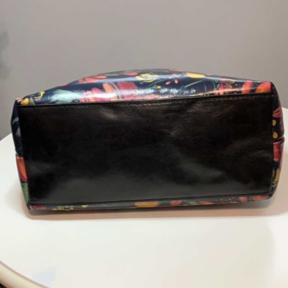 Patricia Nash Tropical Escape Kisslock Satchel Crossbody Floral Leather Bag NWT - Picture 13 of 16